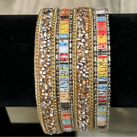 MULTICOLORED STONE CUFF - Picture 5 of 9